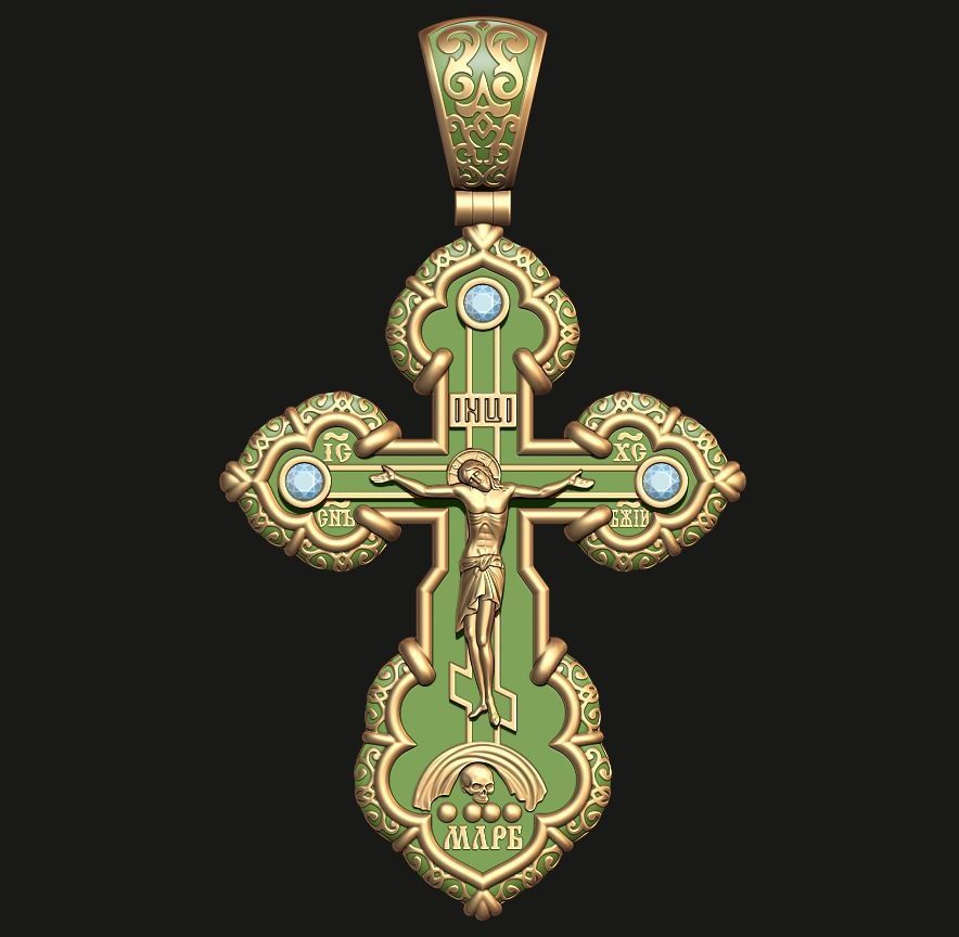 ORTHODOX CROSS 4 Printable Model 3D print model_7