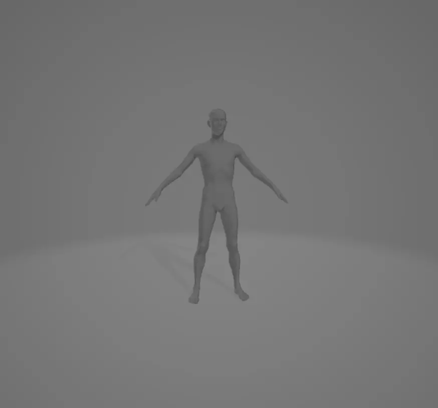 MAN A-POSE Free 3D model
