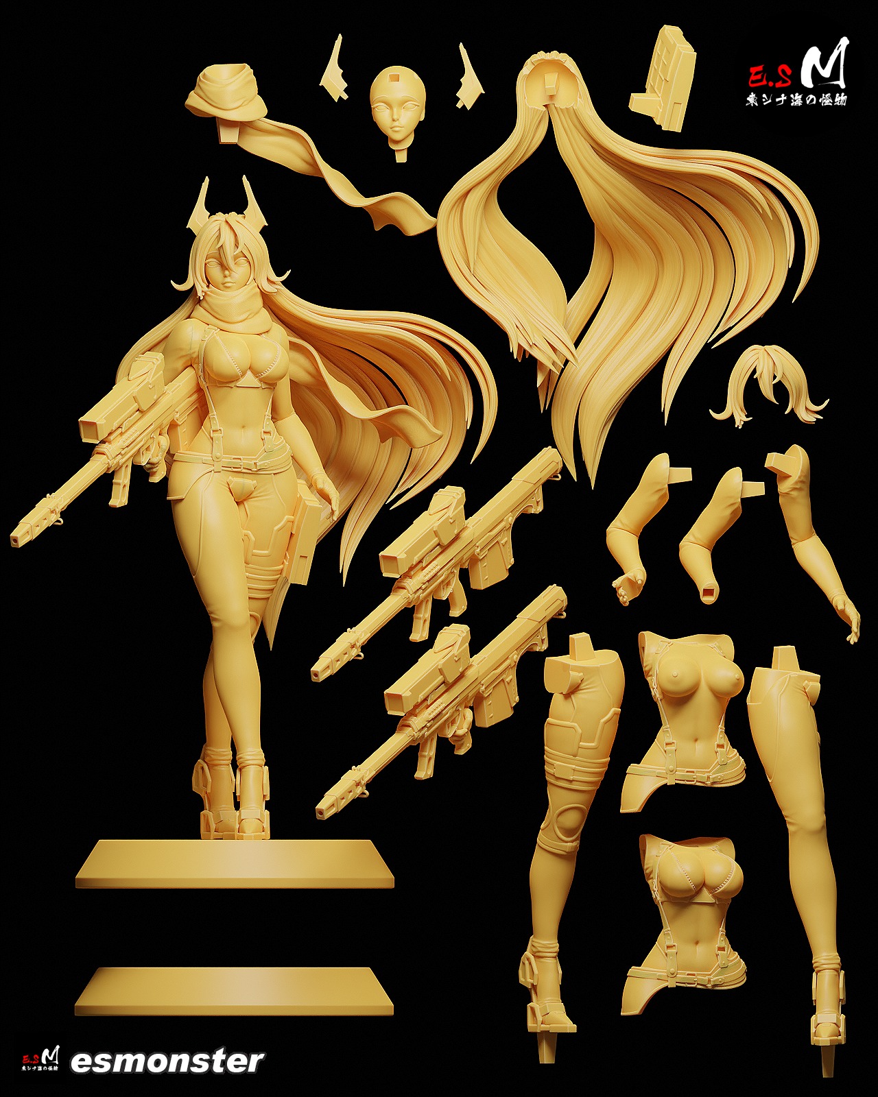 Nikke Red Hood CHARACTER BY ESM 3D print model_1