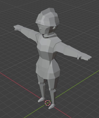 Low poly Warrior Low-poly 3D model_1
