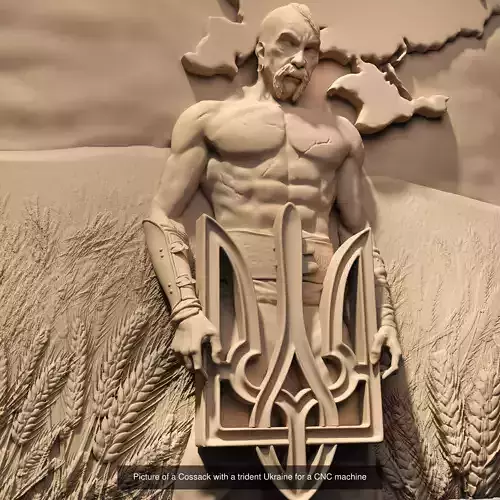 A collection of five 3D models of symbols of Ukraine and culture 