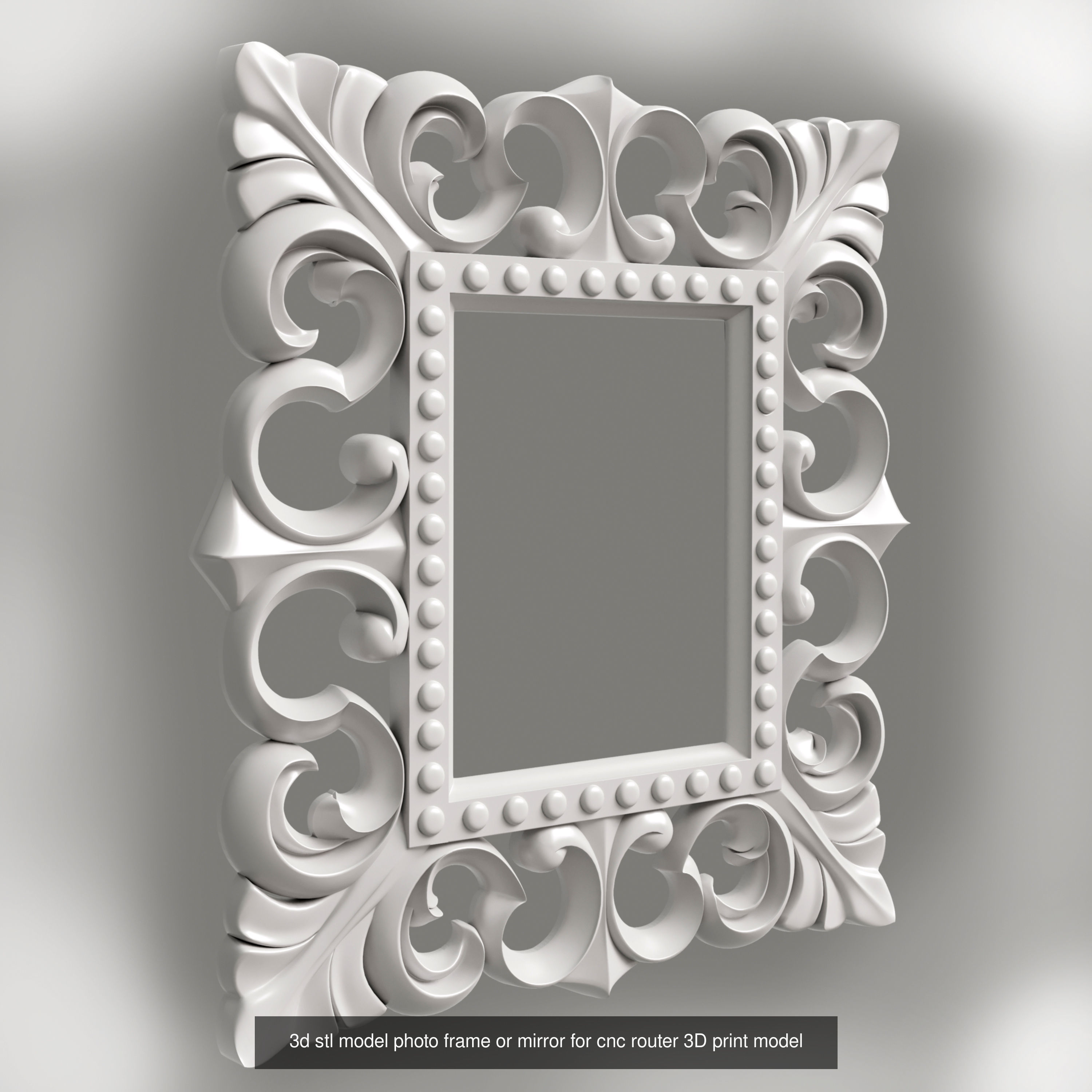 3d models of frames for mirrors or pictures for CNC 3D Model Collection_4