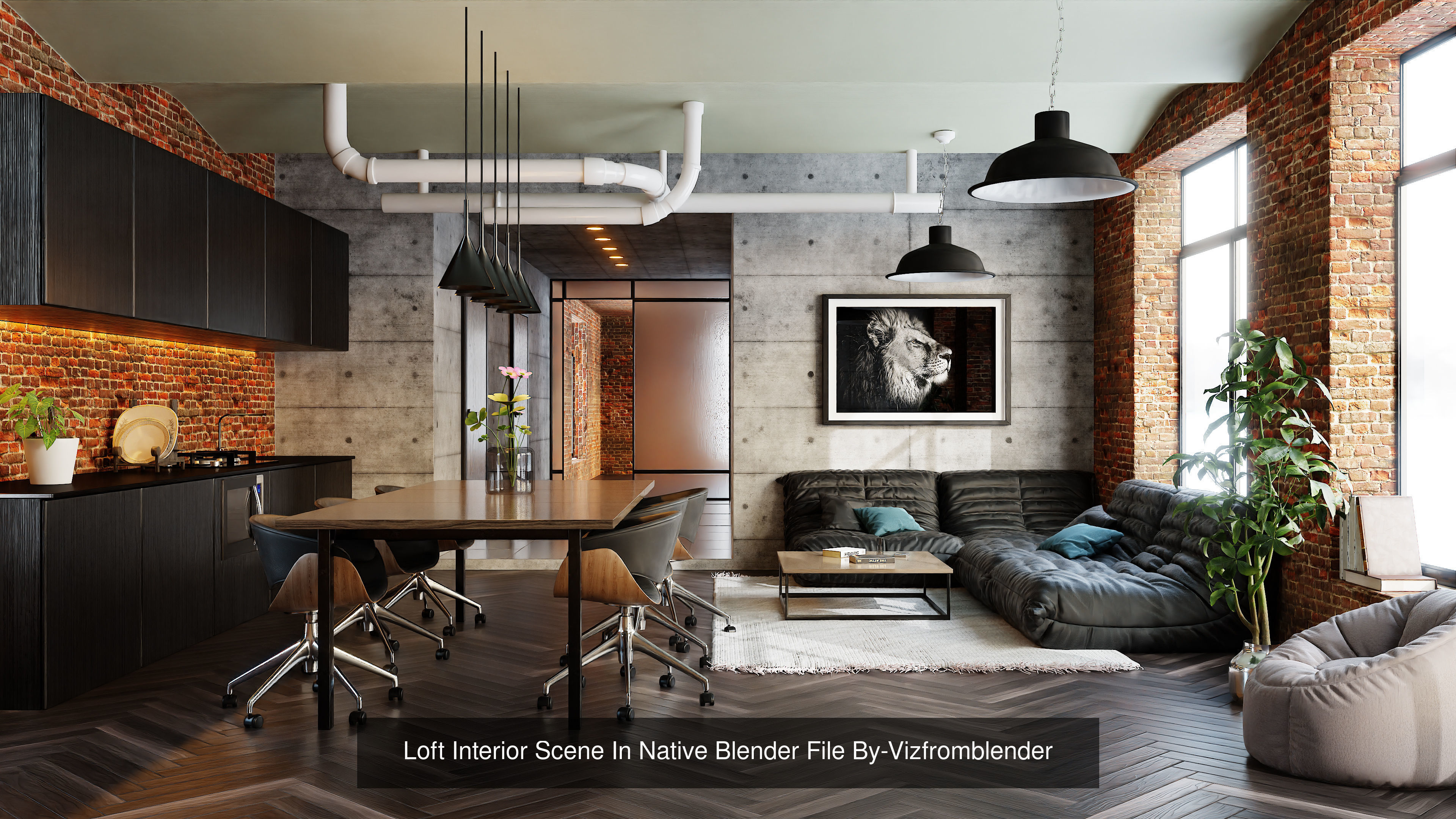 Interior bundle vol 1 by VIZFROMBLENDER 3D Model Collection_5