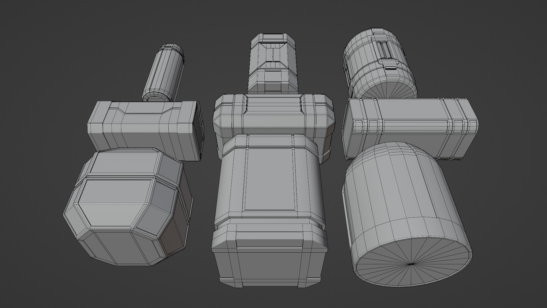 Sci-Fi Cargo Low-poly 3D model_21