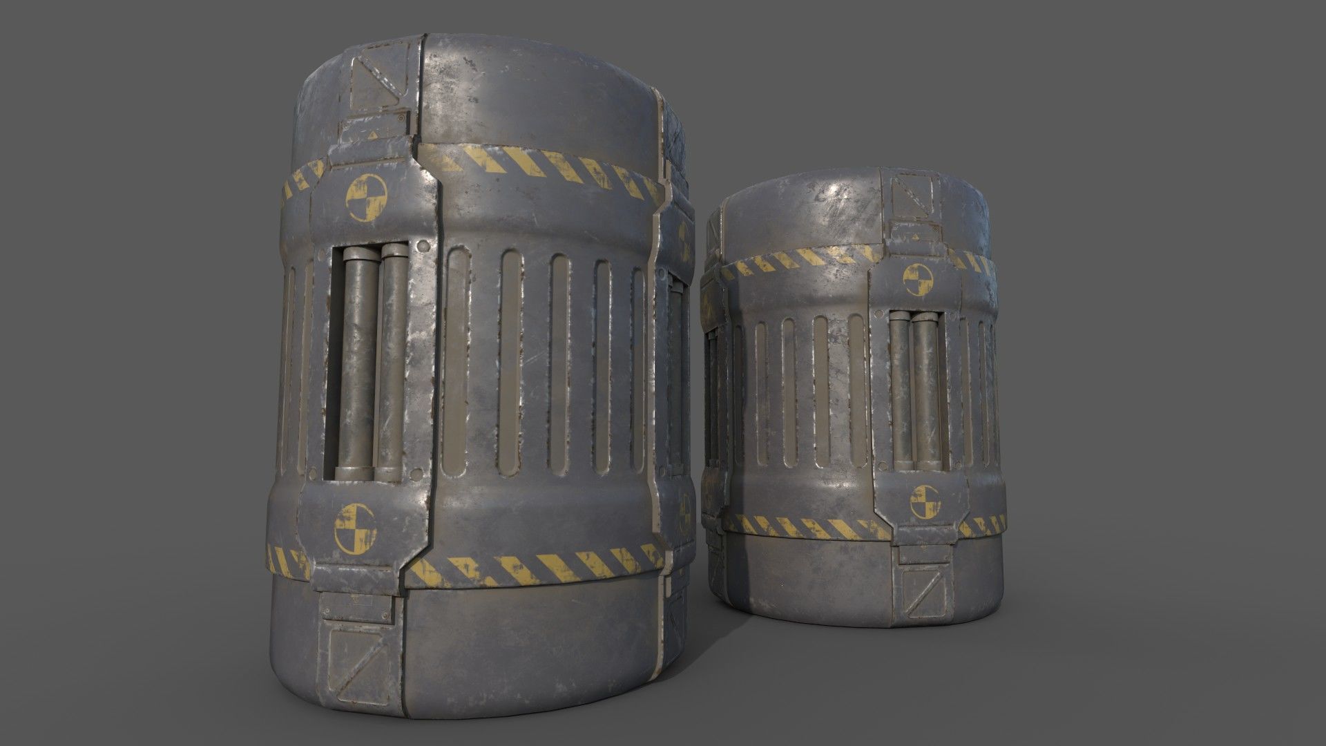 Sci-Fi Cargo Low-poly 3D model_17