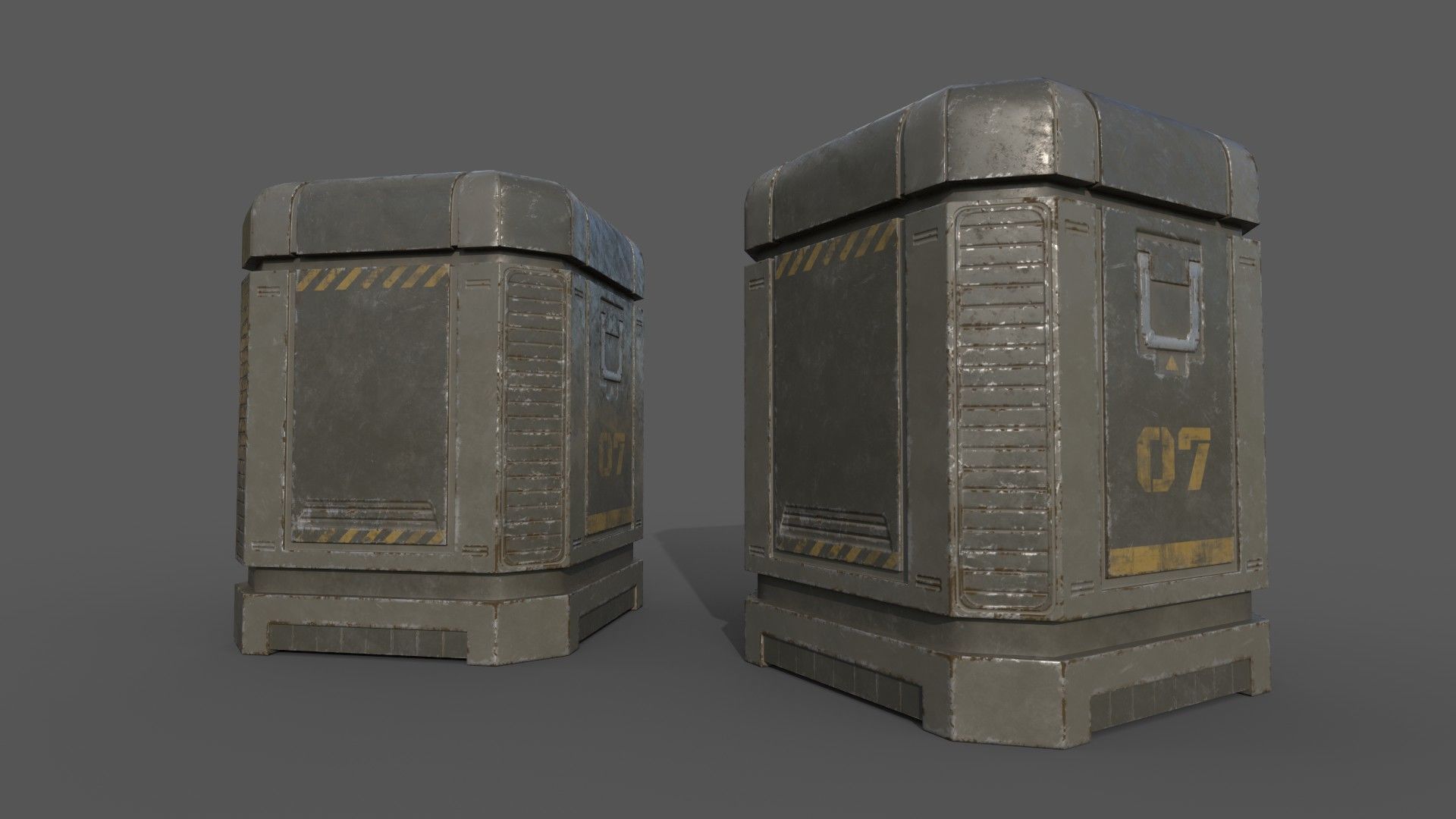 Sci-Fi Cargo Low-poly 3D model_6