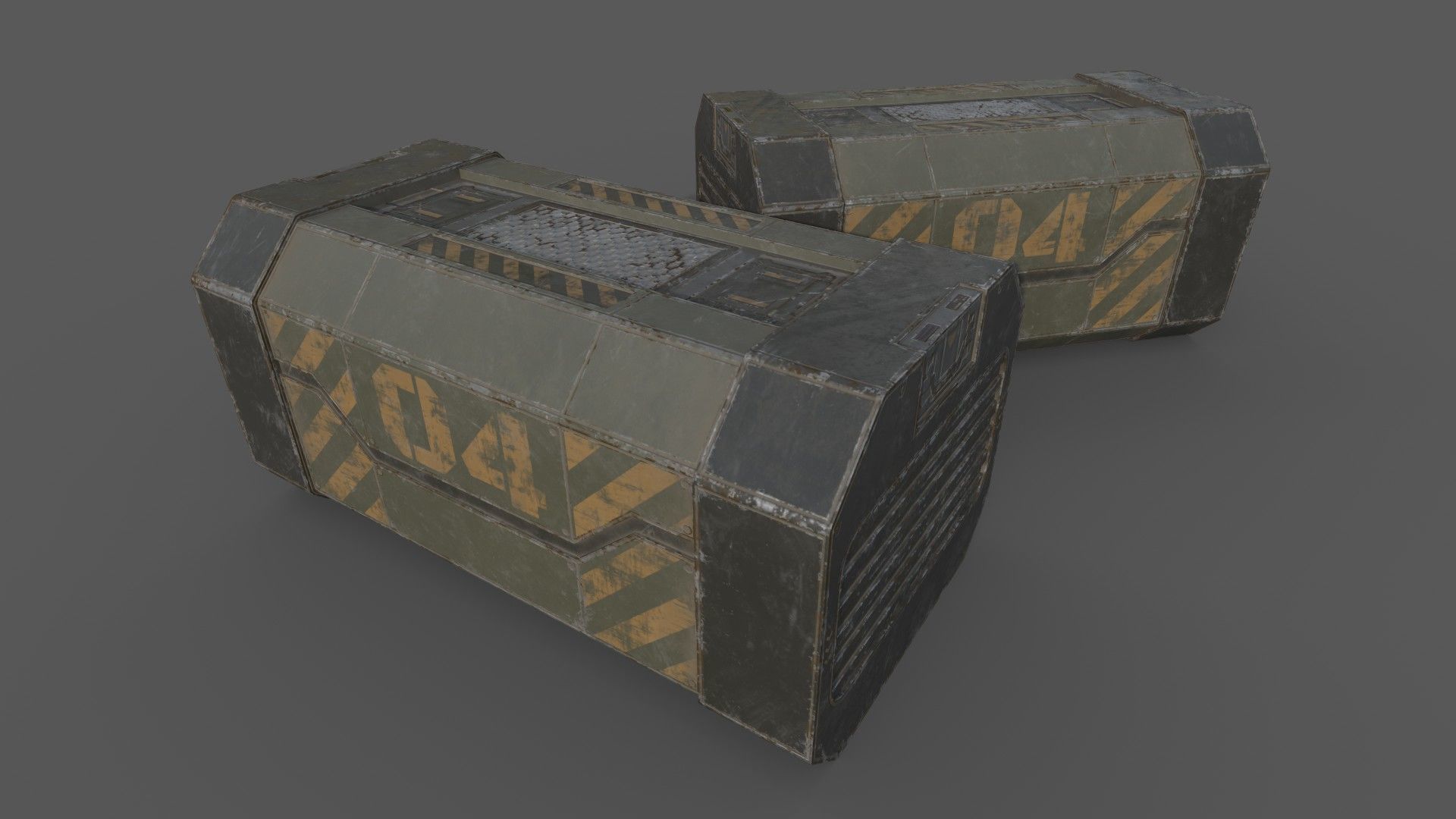 Sci-Fi Cargo Low-poly 3D model_11