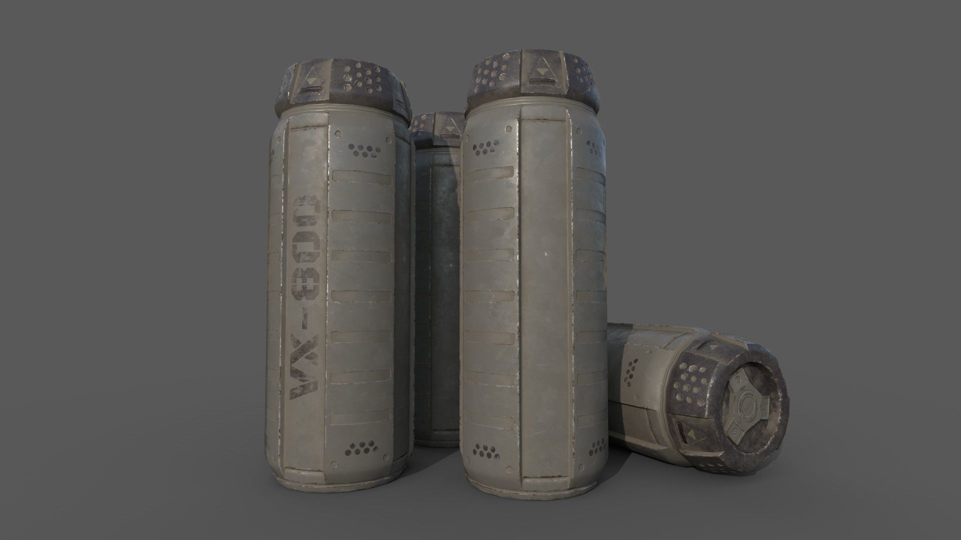 Sci-Fi Cargo Low-poly 3D model_3