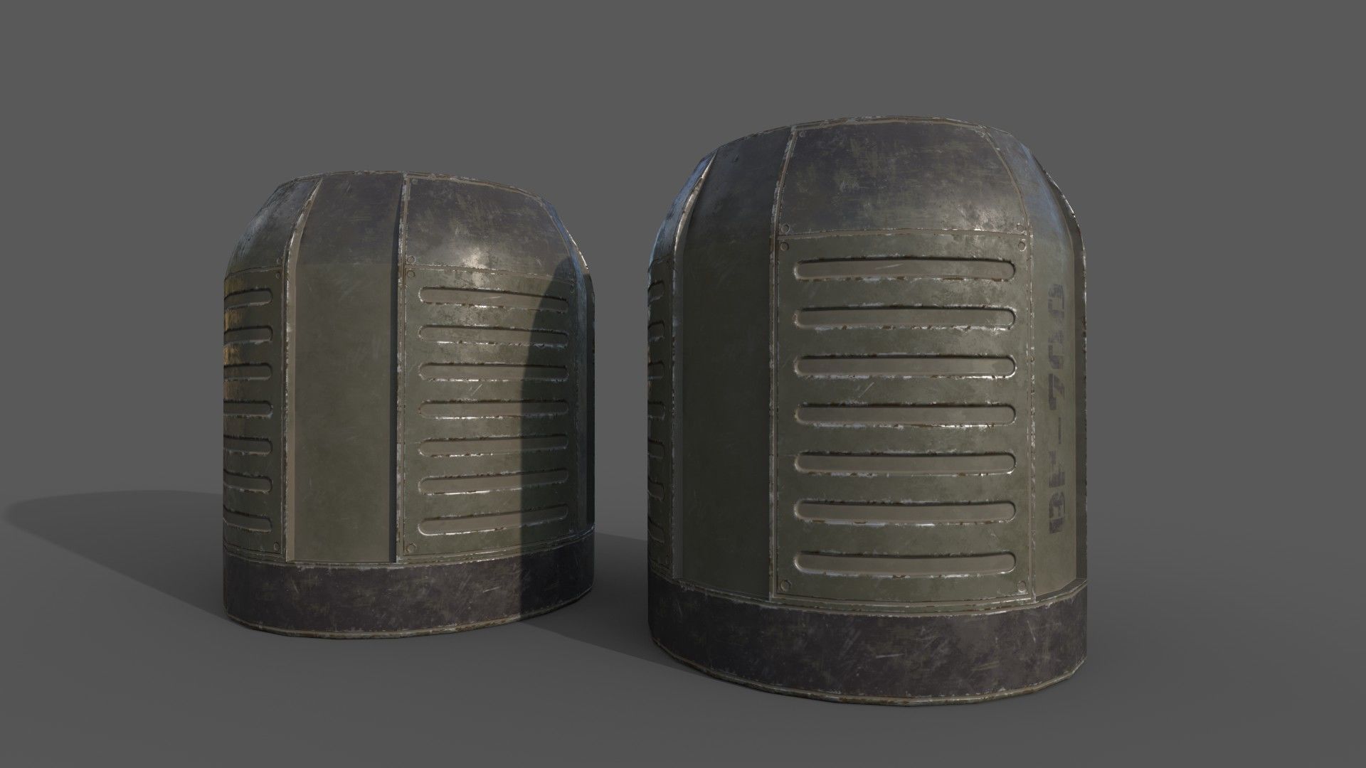 Sci-Fi Cargo Low-poly 3D model_7