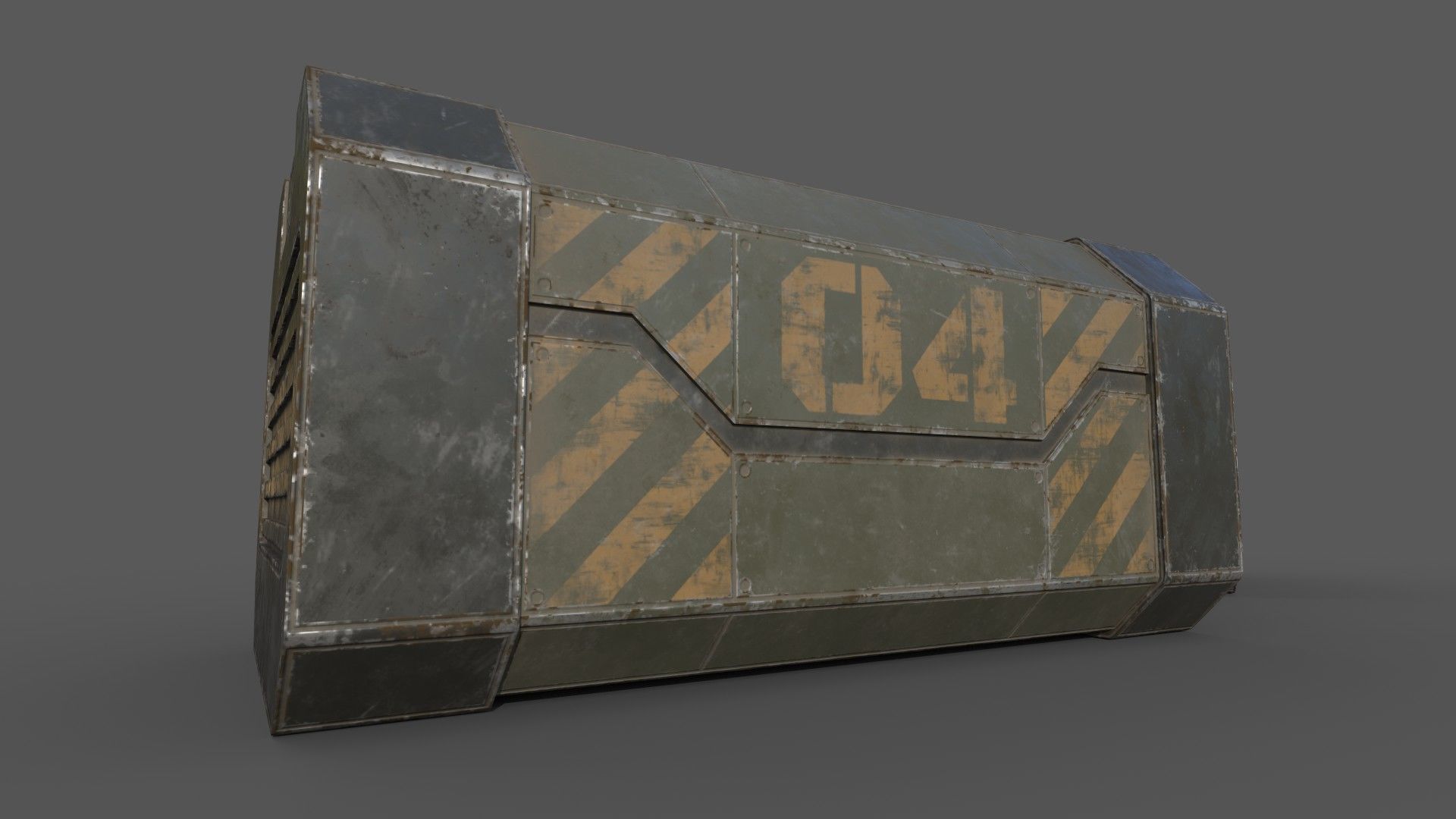 Sci-Fi Cargo Low-poly 3D model_12