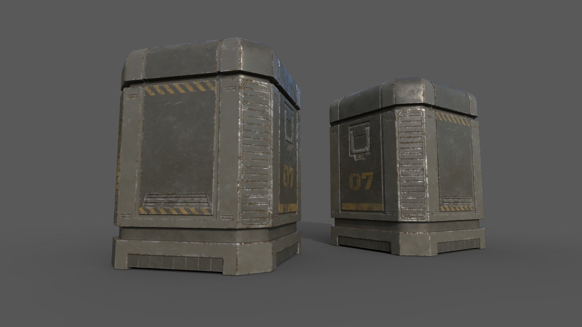 Sci-Fi Cargo Low-poly 3D model_5