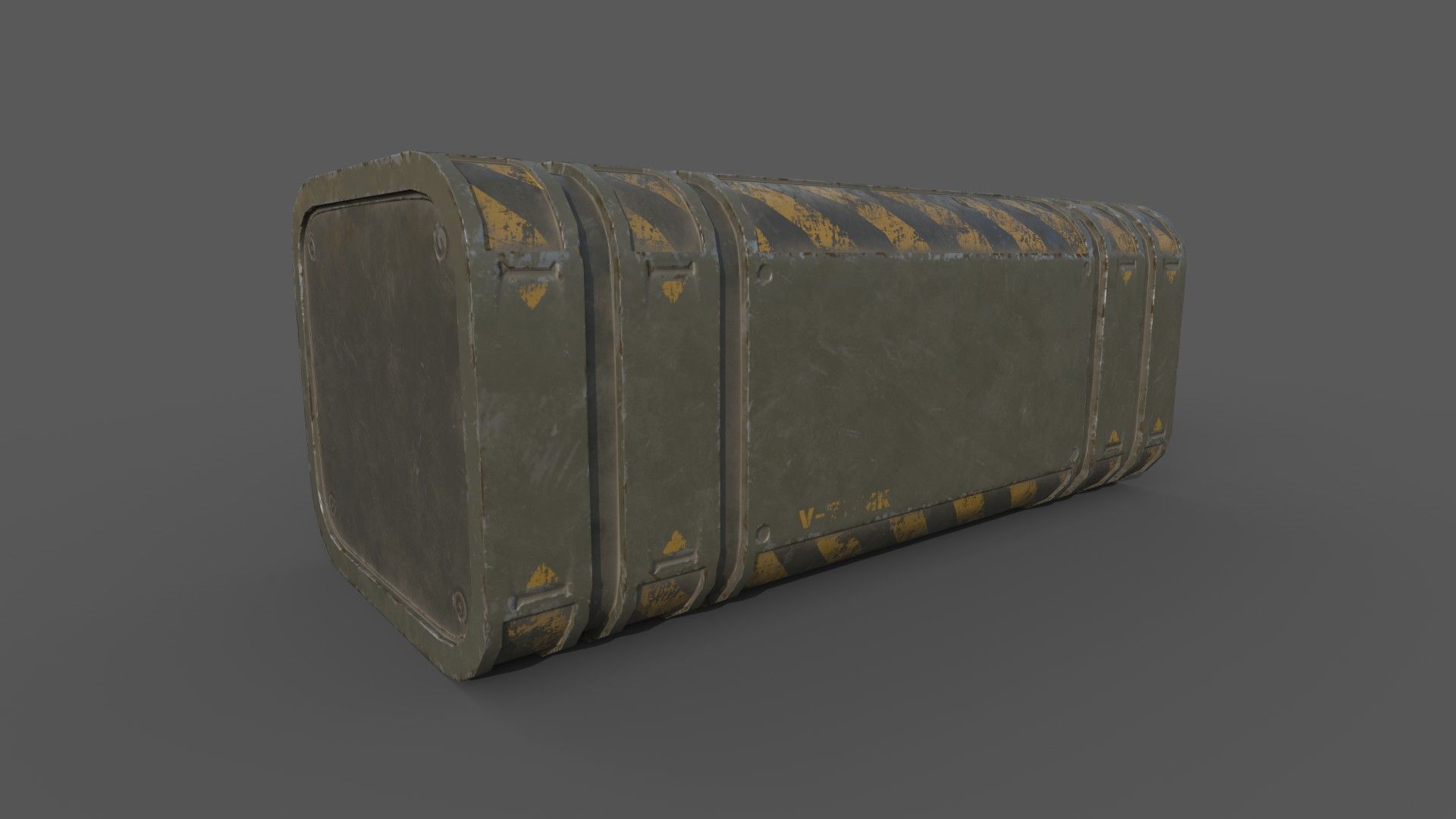 Sci-Fi Cargo Low-poly 3D model_16