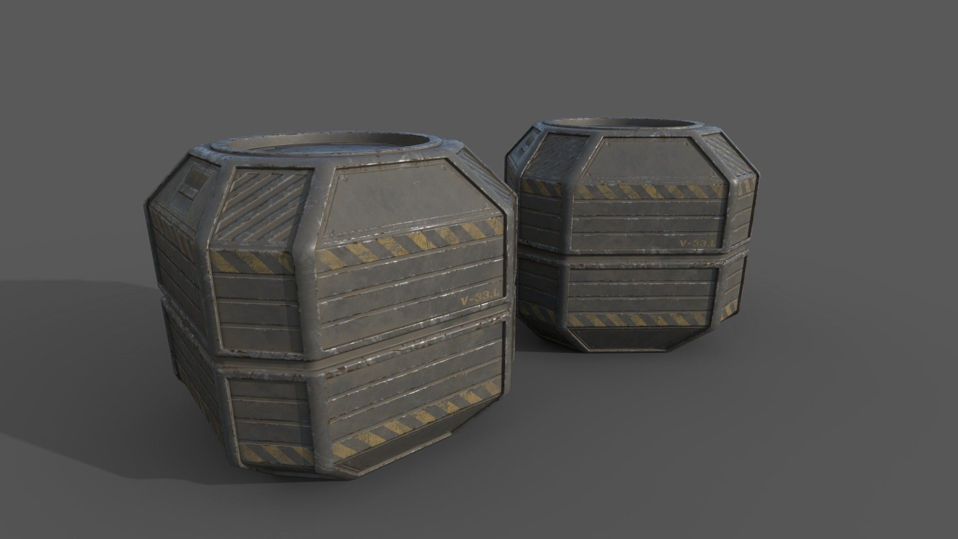 Sci-Fi Cargo Low-poly 3D model_14