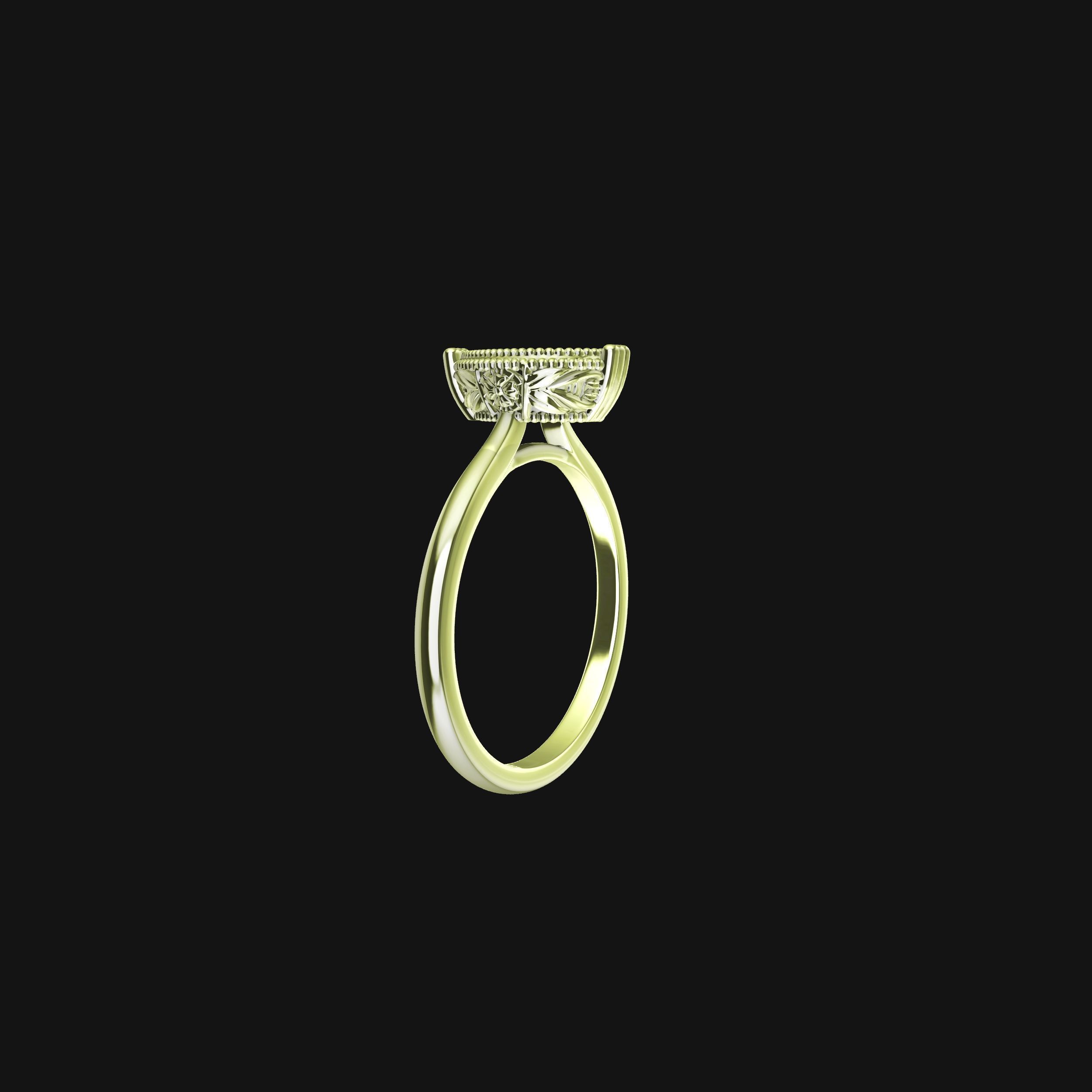 Pear Solitaire Engagement Ring 3D print model_23