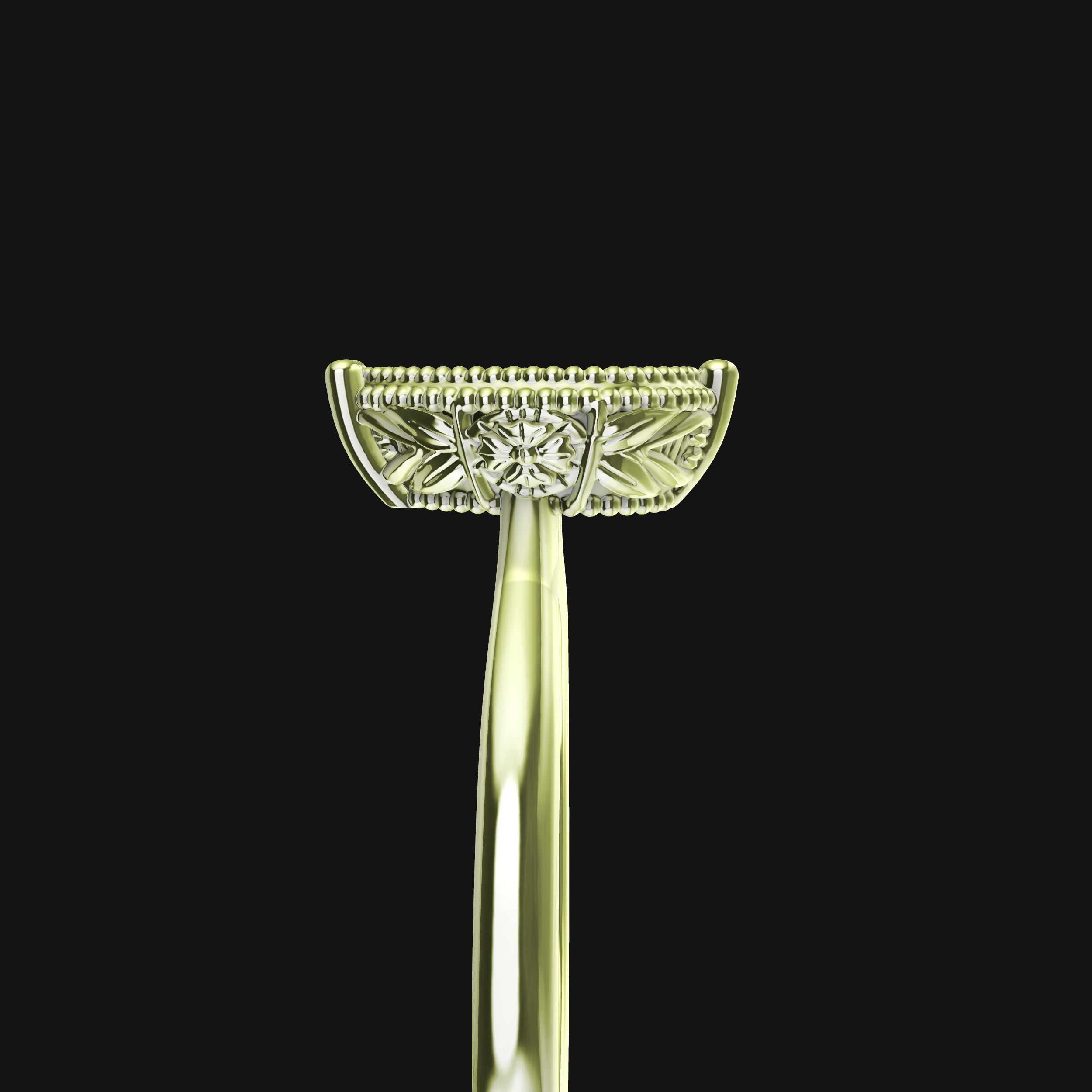 Pear Solitaire Engagement Ring 3D print model_25