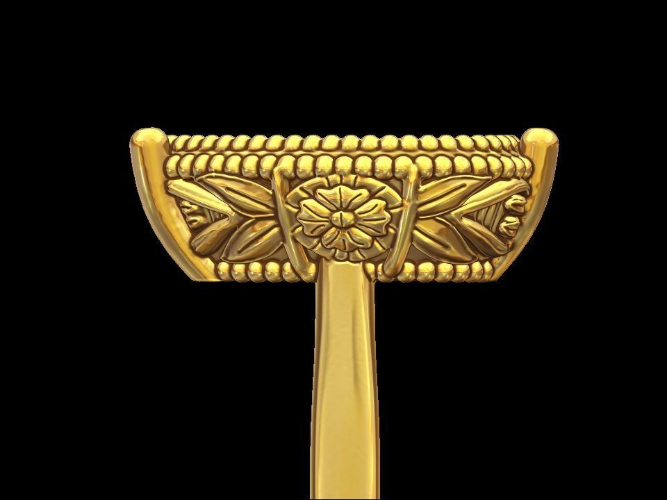 Pear Solitaire Engagement Ring 3D print model_1