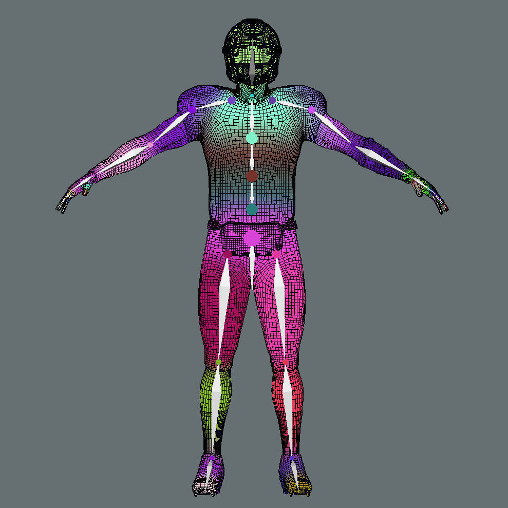 T-Pose Rigged Jalen Hurts Philadelphia Eagles NFL 3D model_8