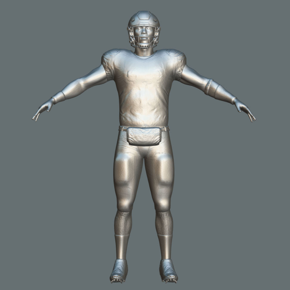 T-Pose Rigged Jalen Hurts Philadelphia Eagles NFL 3D model_4