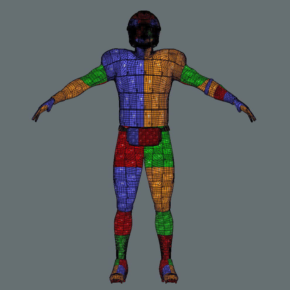 T-Pose Rigged Jalen Hurts Philadelphia Eagles NFL 3D model_7