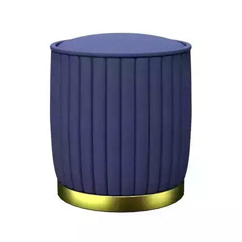 YOBBY Round Fabric Ottoman