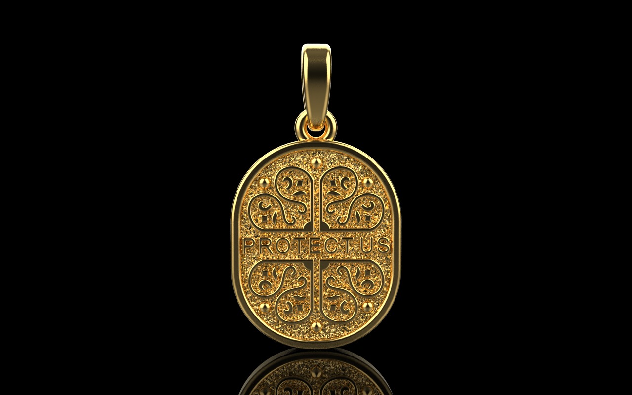 Saint Nicholas protect us pendant model 994 3D print model_12