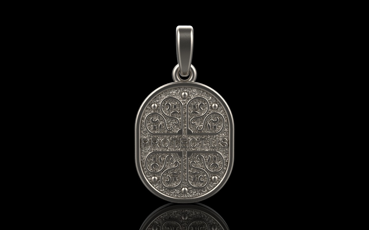 Saint Nicholas protect us pendant model 994 3D print model_1
