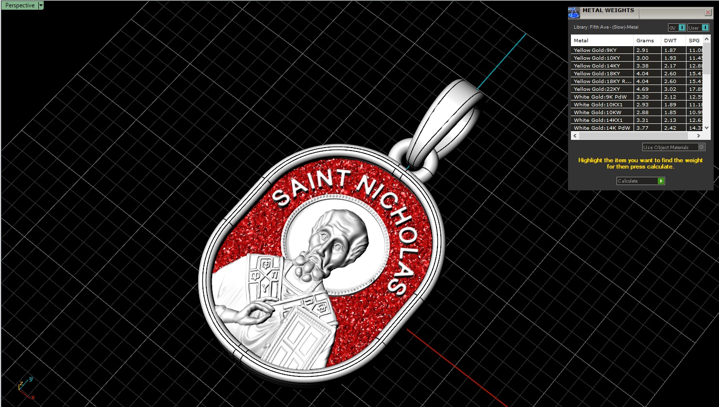 Saint Nicholas protect us pendant model 994 3D print model_6