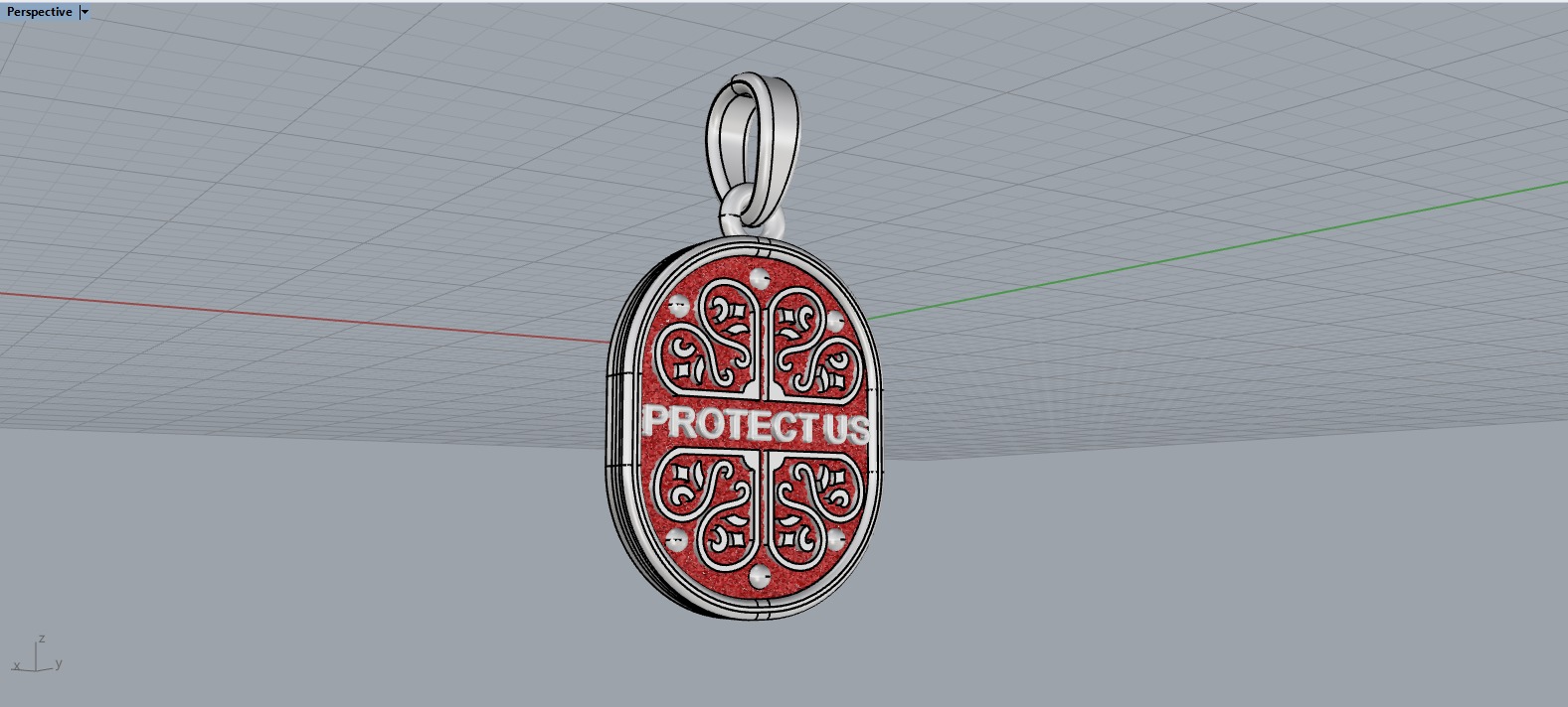 Saint Nicholas protect us pendant model 994 3D print model_11