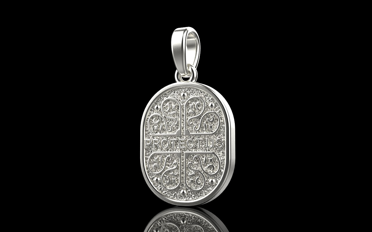 Saint Nicholas protect us pendant model 994 3D print model_28