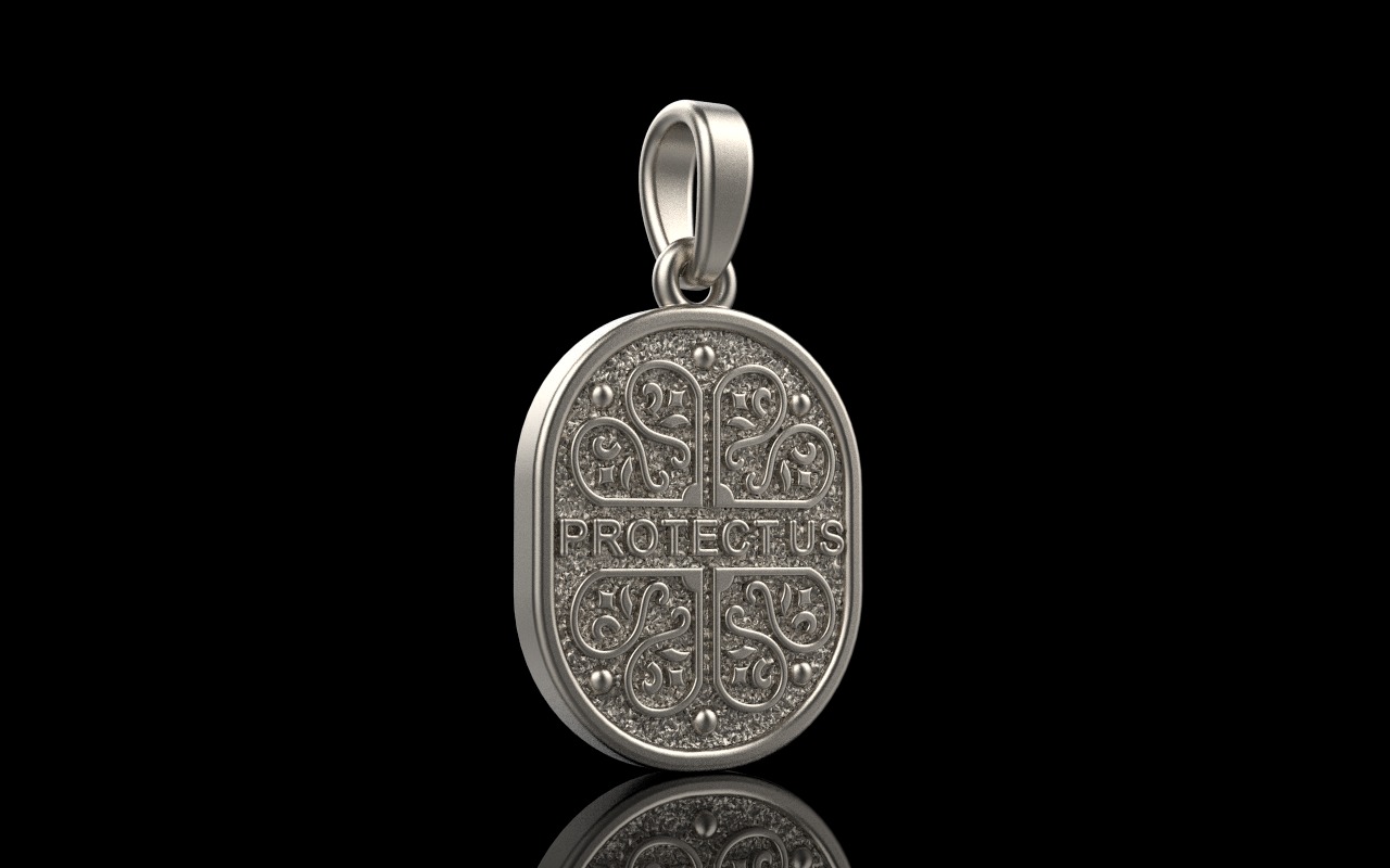 Saint Nicholas protect us pendant model 994 3D print model_19