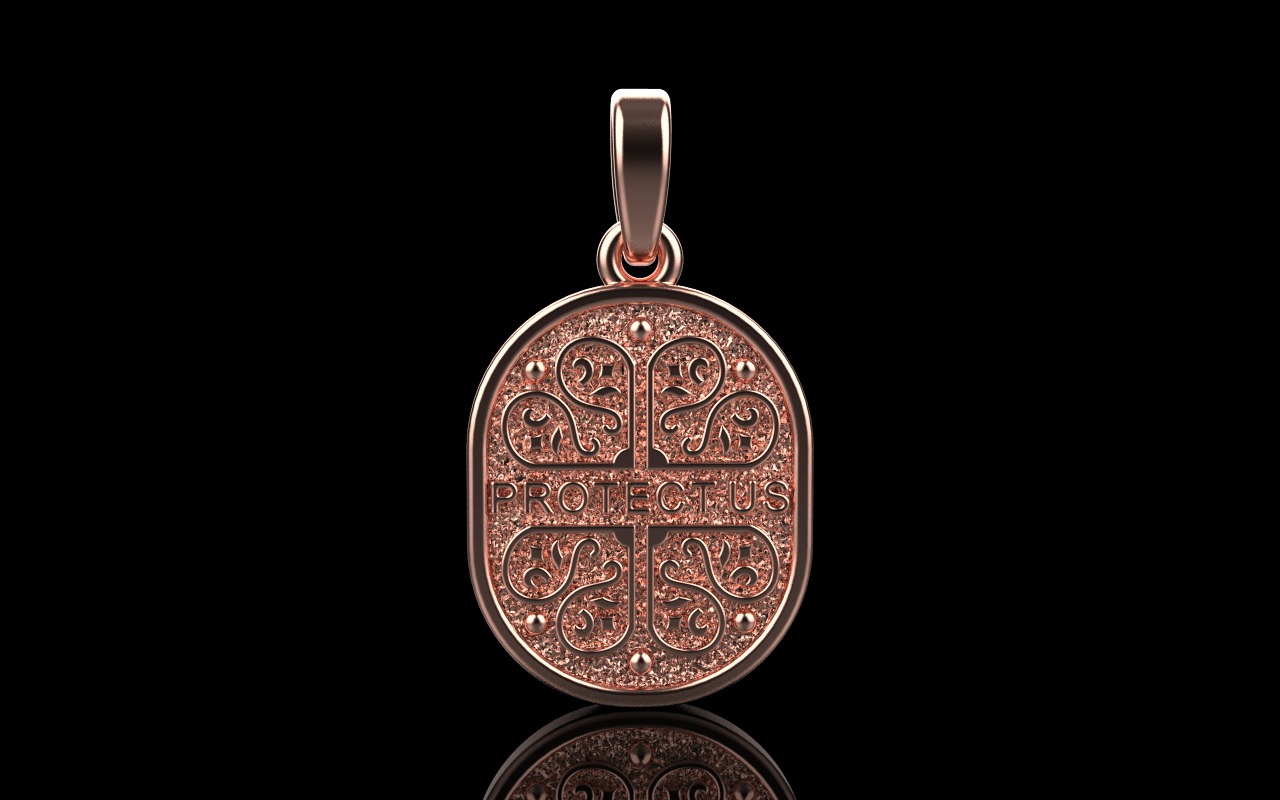 Saint Nicholas protect us pendant model 994 3D print model_14