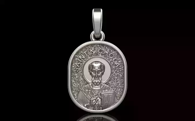 Saint Nicholas protect us pendant model 994 3D print model
