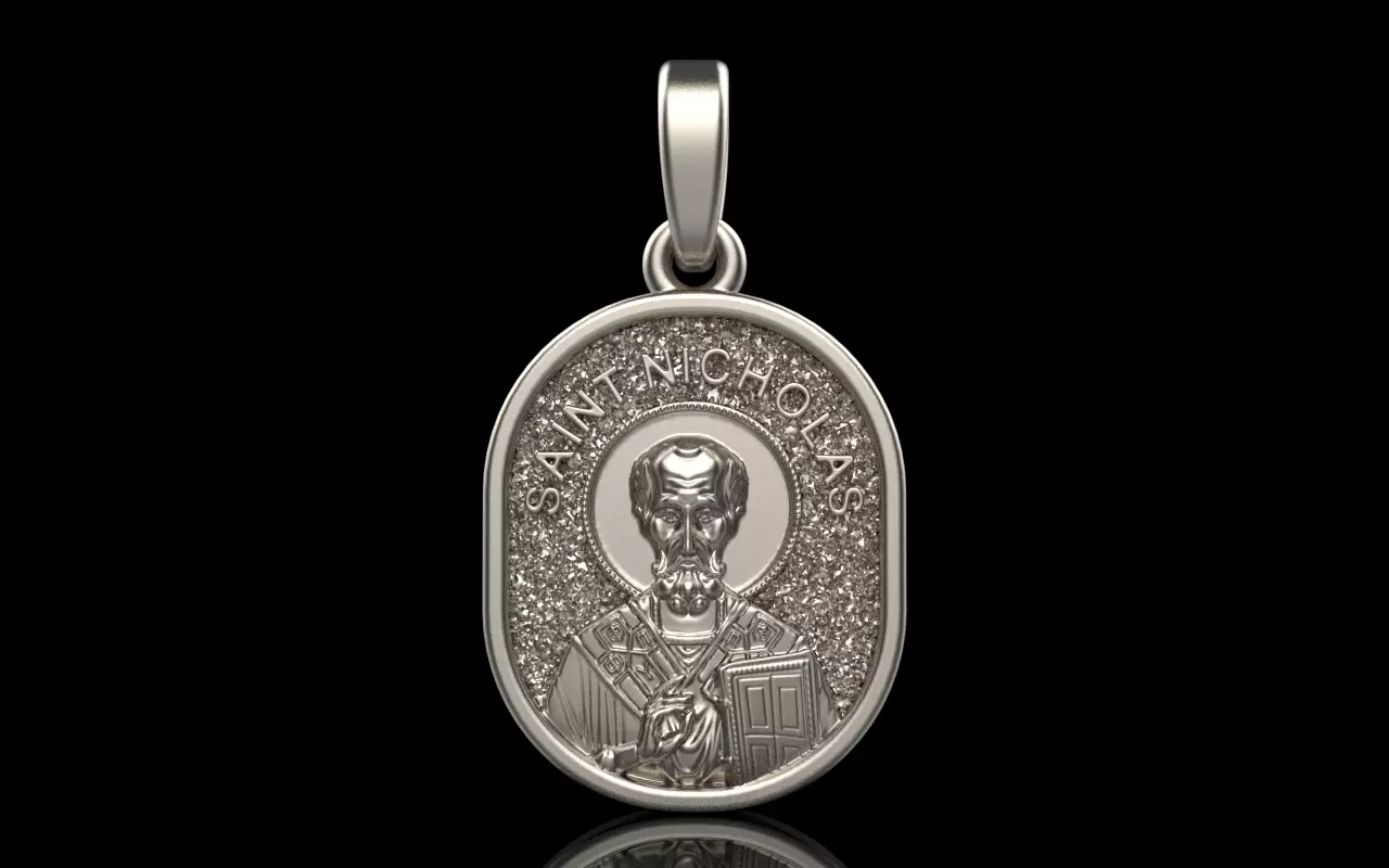 Saint Nicholas protect us pendant model 994 3D print model_0