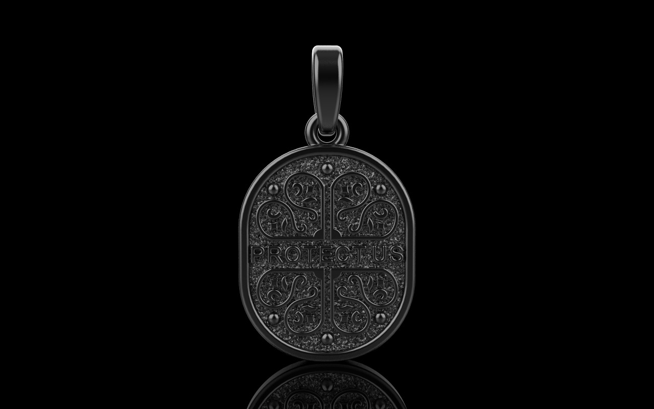 Saint Nicholas protect us pendant model 994 3D print model_15