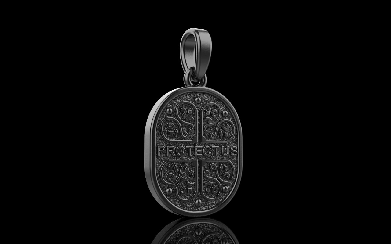Saint Nicholas protect us pendant model 994 3D print model_21