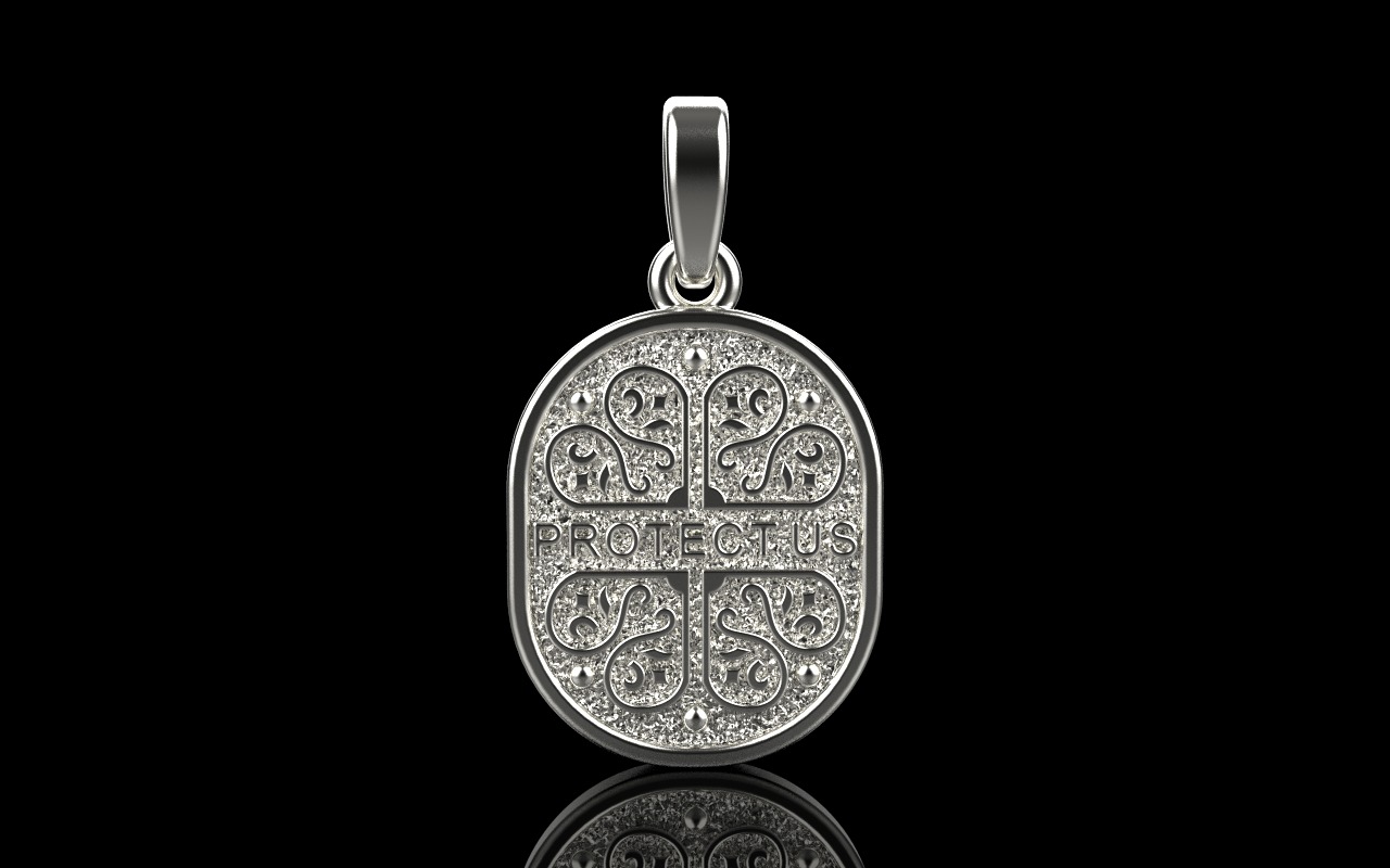 Saint Nicholas protect us pendant model 994 3D print model_16
