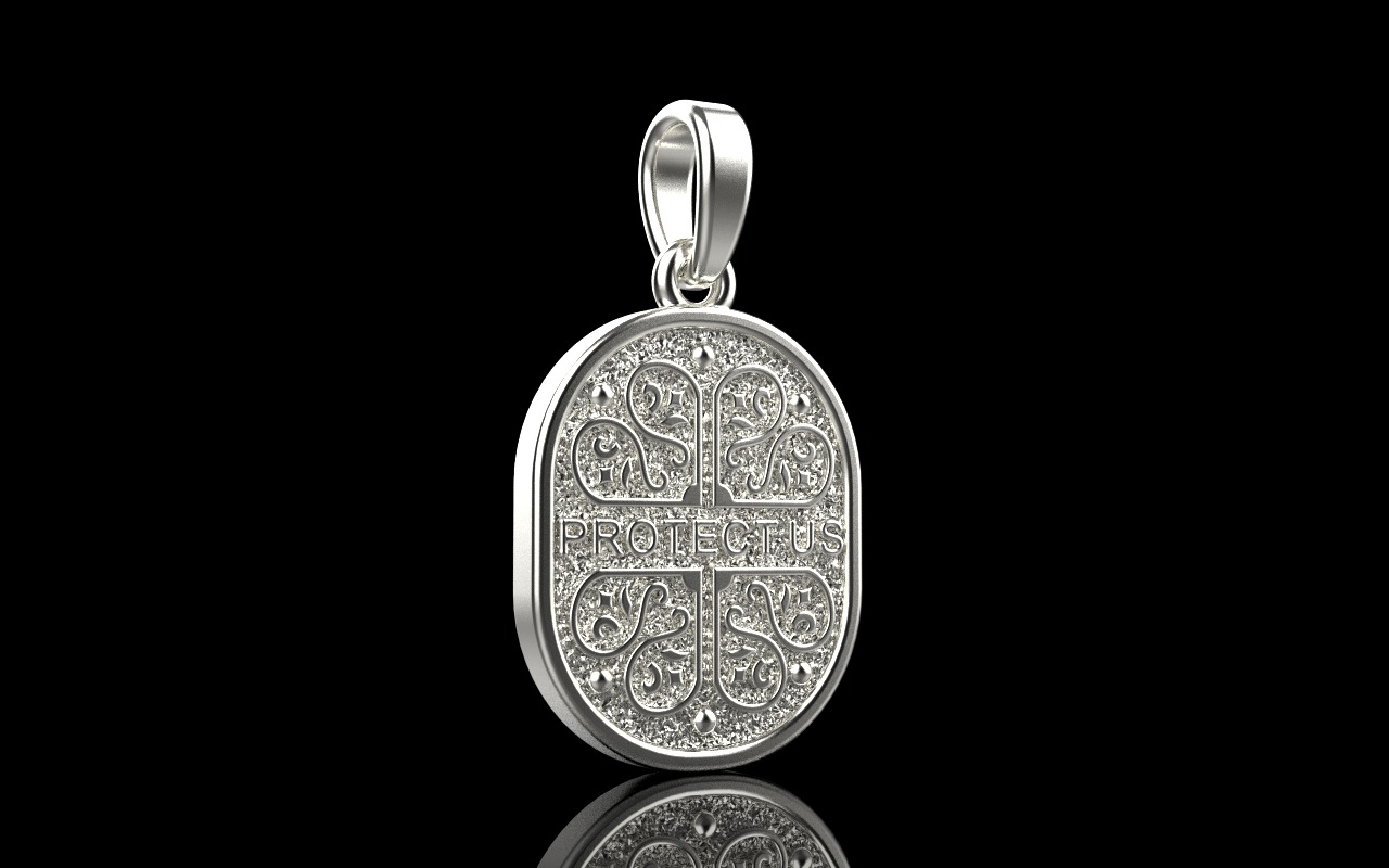 Saint Nicholas protect us pendant model 994 3D print model_22