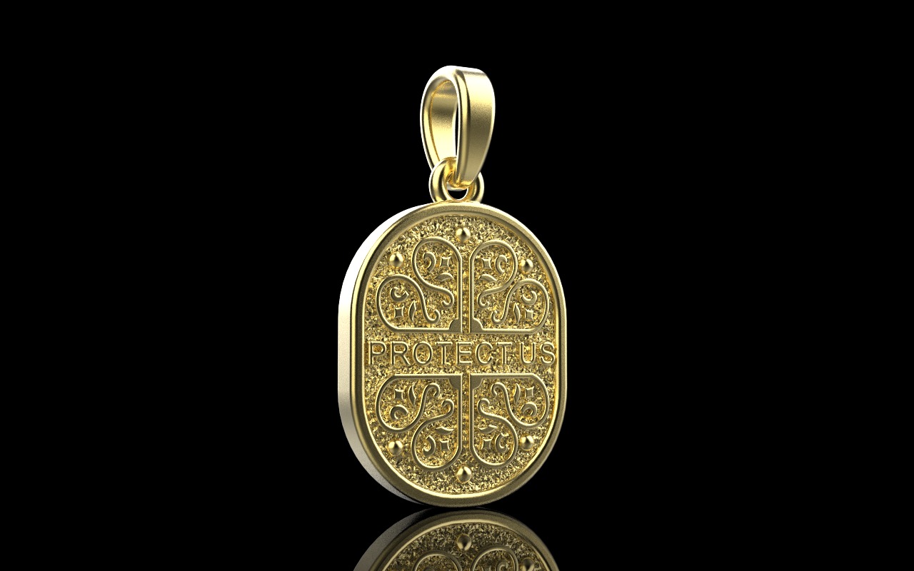 Saint Nicholas protect us pendant model 994 3D print model_18
