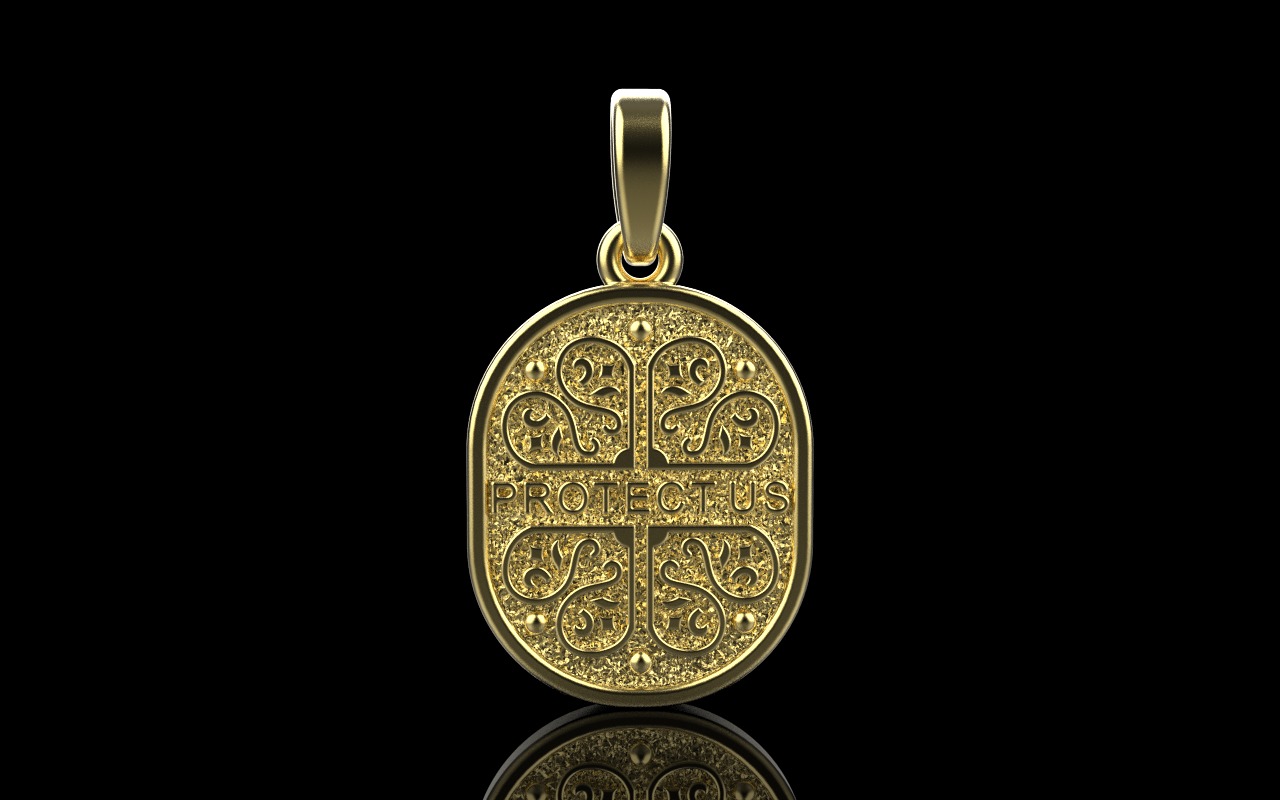 Saint Nicholas protect us pendant model 994 3D print model_13