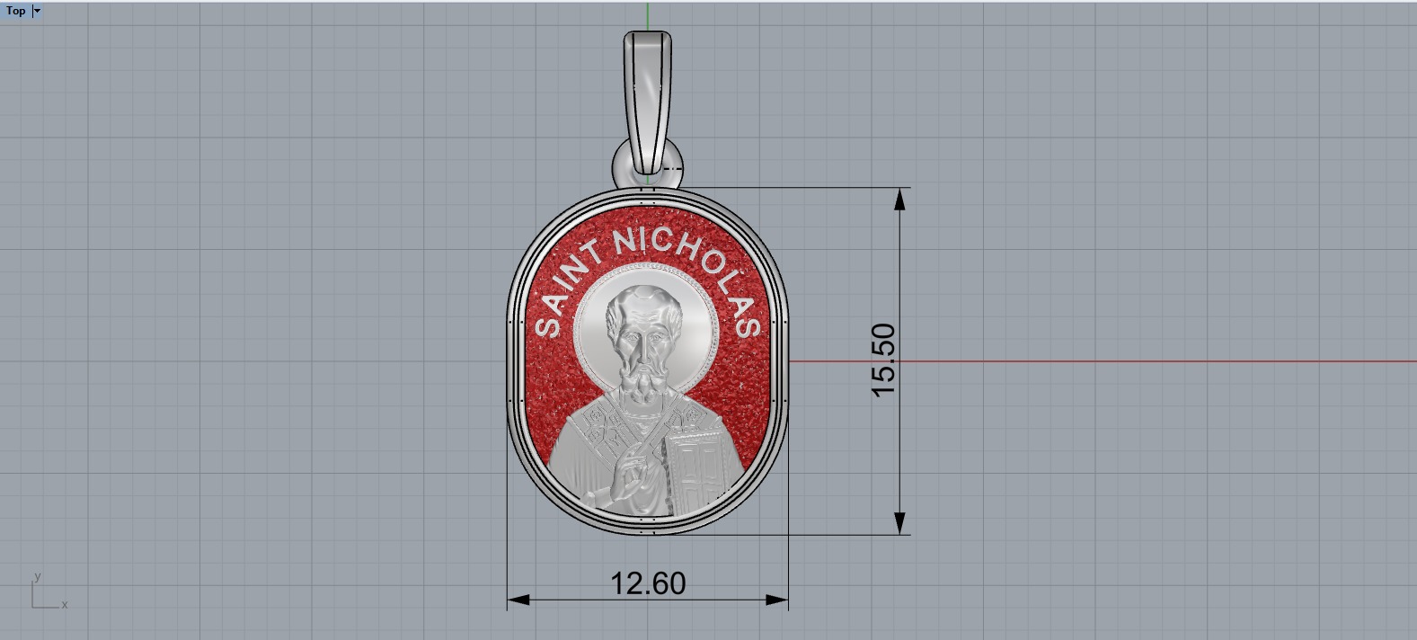 Saint Nicholas protect us pendant model 994 3D print model_7