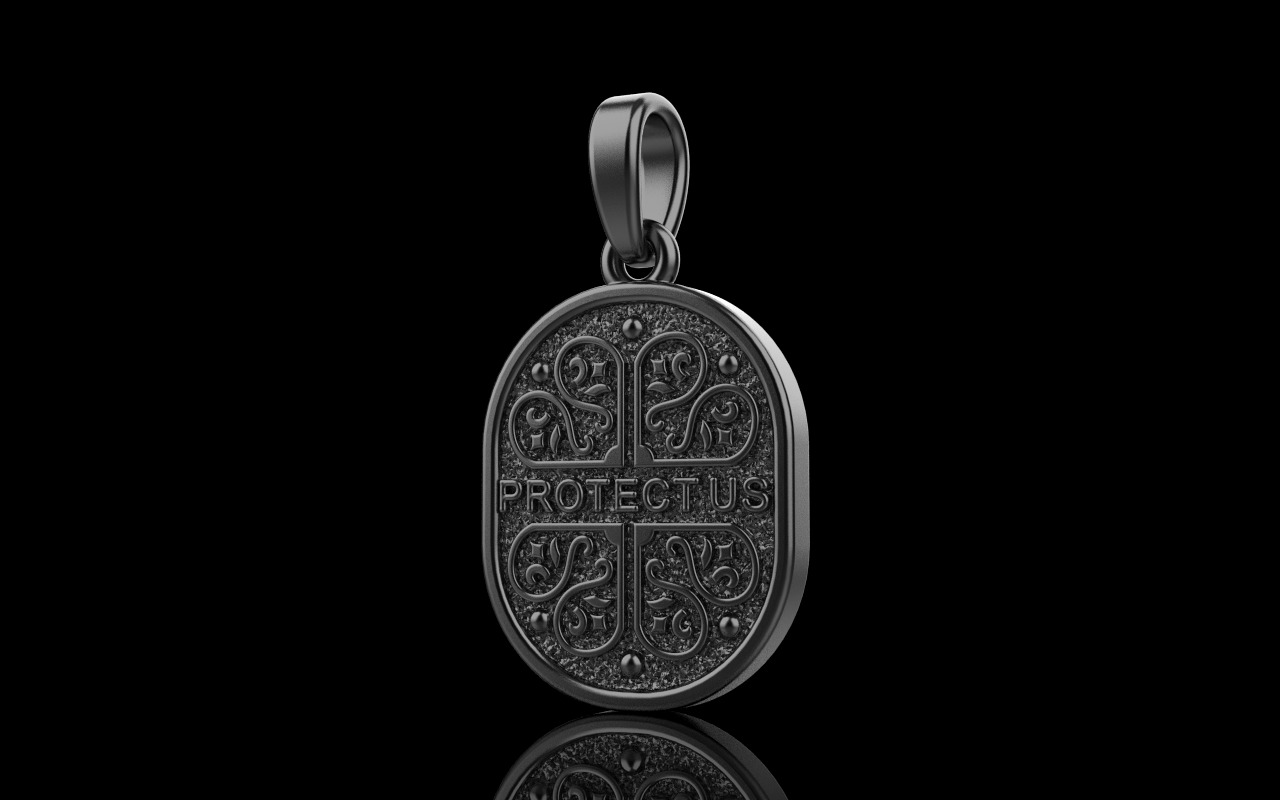 Saint Nicholas protect us pendant model 994 3D print model_27