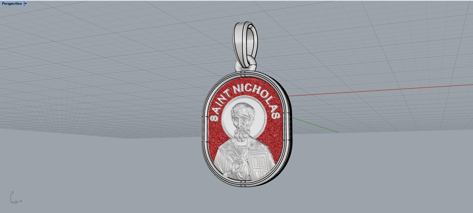 Saint Nicholas protect us pendant model 994 3D print model_10