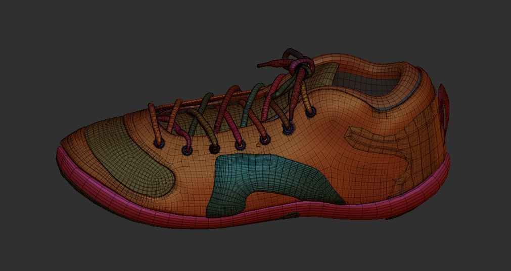 sports shoe Low-poly 3D model_4