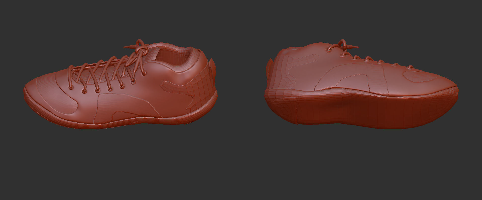 sports shoe Low-poly 3D model_3