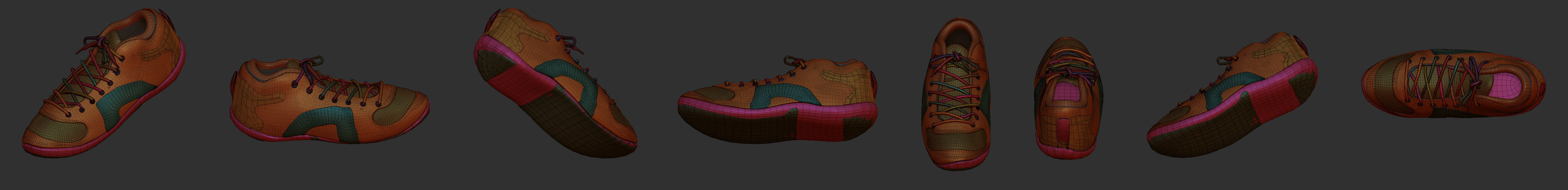 sports shoe Low-poly 3D model_5