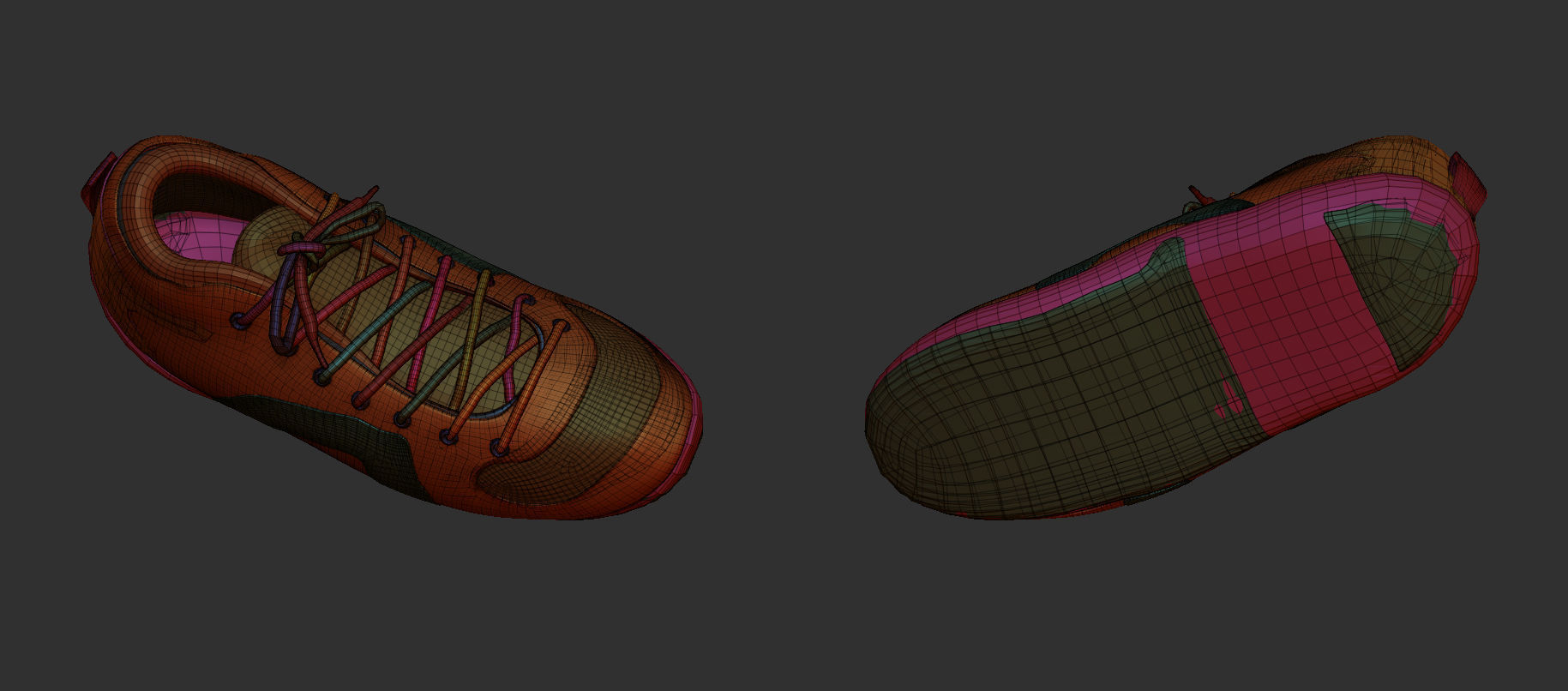 sports shoe Low-poly 3D model_1