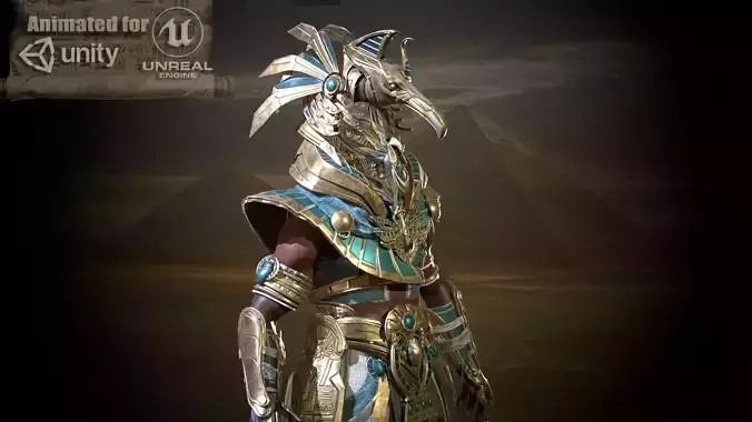 Egyptian Gods Tot Low-poly 3D model