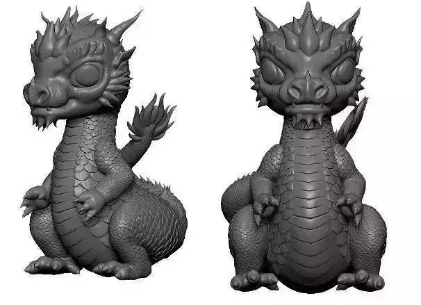 Dragon 3D model 3D print model