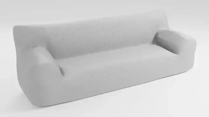 Stylish sofa in light colors with a unique design