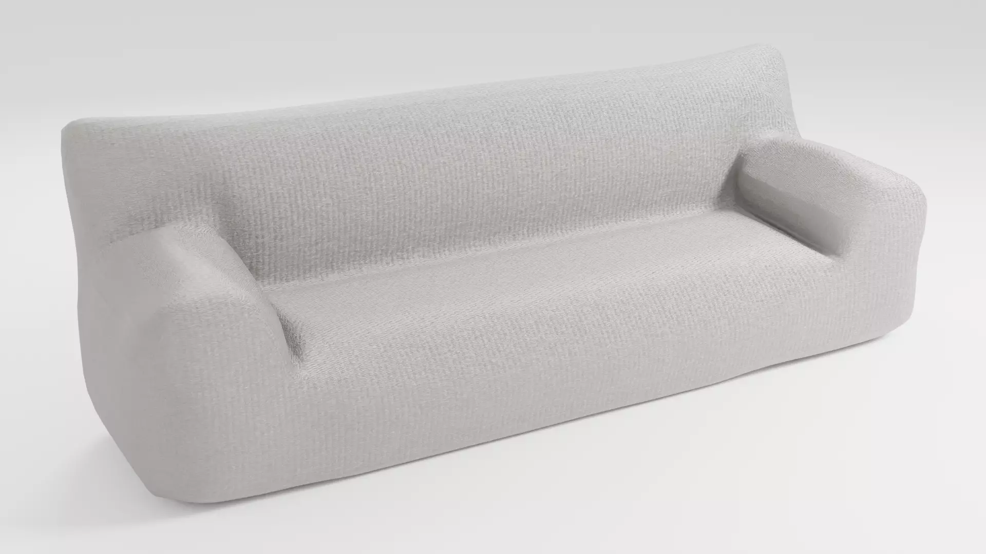 Stylish sofa in light colors with a unique design 3D model_0